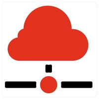 Cloud and connection icon concept vector