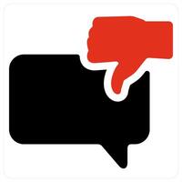 Negative Feedback and unlike icon concept vector
