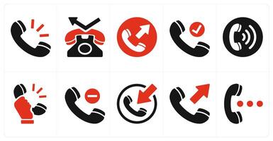 A set of 10 mix icons as calling, contact, call forward vector