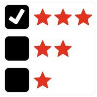 Star Rating and star icon concept vector