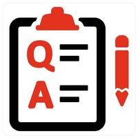 Questionnaire and exam icon concept vector