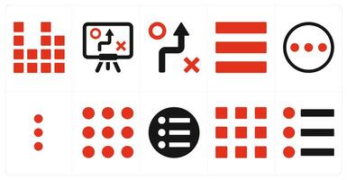 A set of 10 mix icons as diagram, strategy, menu bar vector