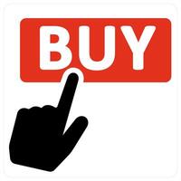 click buy and gesture icon concept vector