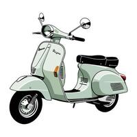A drawing of a scooter on a white background vector