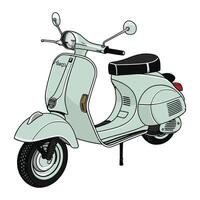 A drawing of a scooter on a white background vector