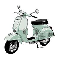 A cartoon of a scooter on a white background vector