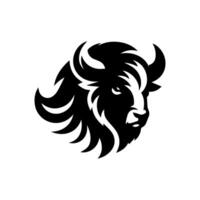 Black Bull head of geometric shapes, incorporates a sleek and modern design. vector