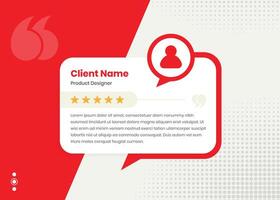 Modern professional client feedback and customer review social media and web ui template design vector
