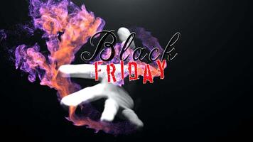 Black Friday Get it While You Can 4K Loop features Black Friday text against a black background with a hand coming in and snatching it away with more text saying get it while you can in a loop. video