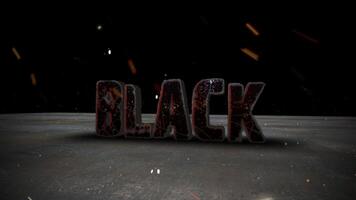 Black Friday Sale Rock Words 4K Loop features rock-like words dropping from the sky with an explosive landing saying Black Friday Sale in a loop. video