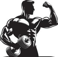 Hand gym routine silhouette illustration isolated on a white background vector