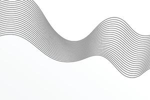 Minimal Abstract Wavy thin lines background. Quiet black wave lines backdrop. vector