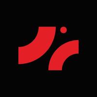 Red and Black Geometric Abstract Generic Logo. vector