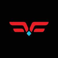 Red and Blue Gradient Bold Modern Abstract Programmer Logo. vector