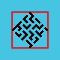 Abstract Clean Square Maze Tetris Interior Design Logo. vector