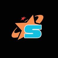 Star-studded S A Bright and Dynamic Logo Design. vector
