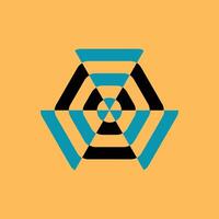 Abstract Triangle Logo Template vector