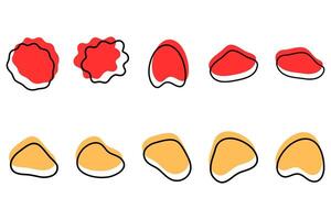 Abstract blob shape design set vector