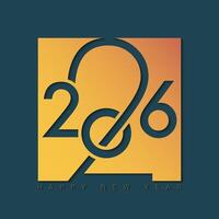 2026 Typography Design for New Year Celebration. vector