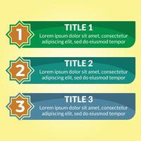 Numbered list Infographic elements set vector