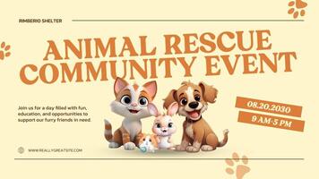 Pet Shelter Organization - Mobile FB Cover template
