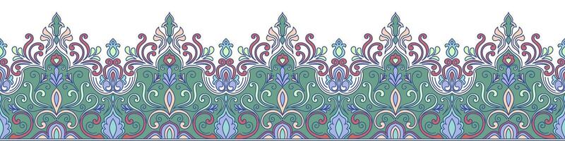 border abstract flower Vintage flowers for fabric patterns, carpet edges, classic frames. vector