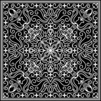 Abstract white vintage lines on a classic black background. vintage frame lines vector