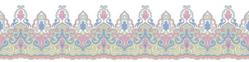 Pastel colored vintage pattern for border. Decorative elements, picture frames vector