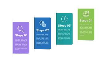 Infographic 4 Elements of Success. Business Presentation, Poster, Banner, Plan, Report and Strategy. vector