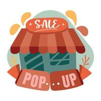 A flat illustration of sale store vector