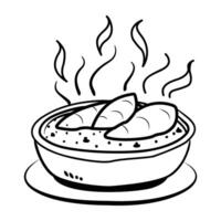 A drawing style icon of baked yams vector
