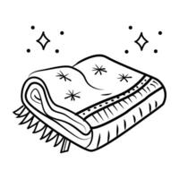 A drawing style icon of cozy blanket vector