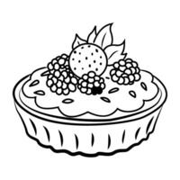 A sketchy icon of bery tart vector