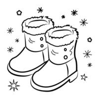 A doodle style icon of cozy boo vector