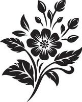 Flower silhouette art with white background vector