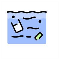 A drawing of a bottle and a bottle cap vector
