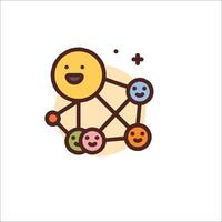 A cartoon smiley face with a circle around it vector
