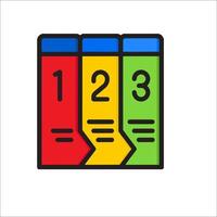 A colorful book with the number 123 on it vector