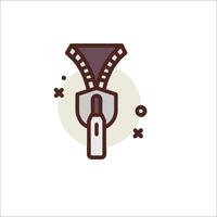 A zipper with a film strip on it vector