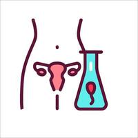 A woman holding a test tube and a flask vector