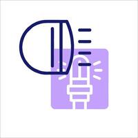 A light bulb with a light bulb icon vector