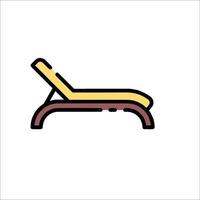 A simple icon of a lounge chair on a white background vector