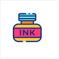 Ink bottle icon illustration vector