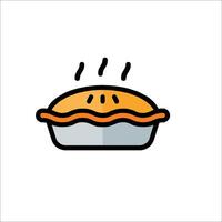 A pie icon on a white background vector