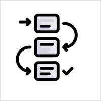 A diagram of a process with arrows pointing to different steps vector