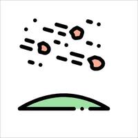 A green field with a small dot on it vector