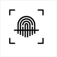 fingerprint icon illustration vector