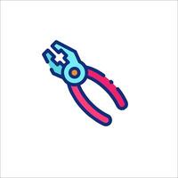 A pliers icon on a white background vector