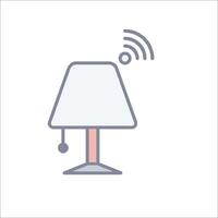 A lamp with wifi symbol on it vector