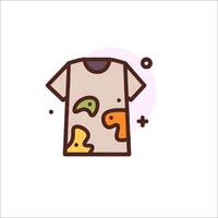 A t - shirt with a colorful design vector